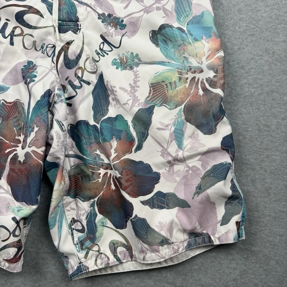 Ripcurl Board Shorts Men's 32 Surf Swim Trunks Floral Y2K Beach Tropical Summer